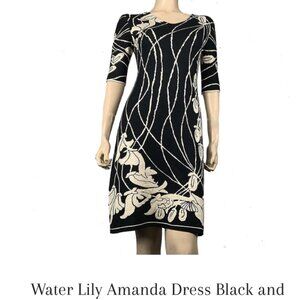 Sharon London hand made Water Lily Dress Black and White. Size M.  Worn once.